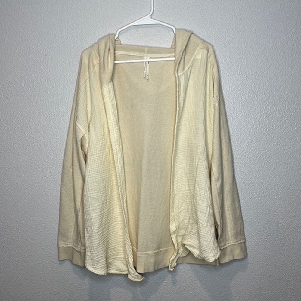 Anthropologie Lightweight Cotton Muslin Hooded Pull Over Size Medium